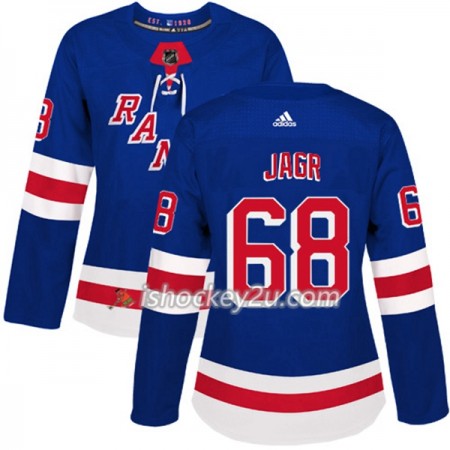 Dame NHL New York Rangers Trøje Jaromir Jagr 68 Adidas 2017-2018 Blå Authentic